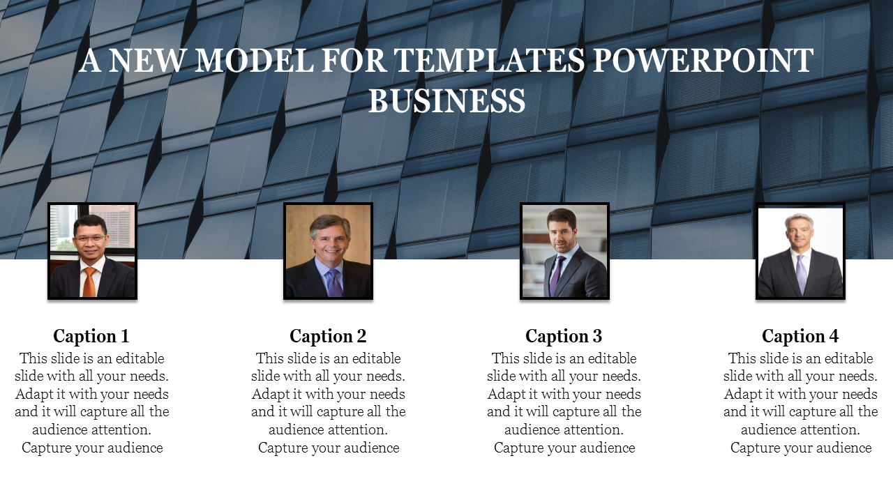 Free - Templates PowerPoint Business with Four Node